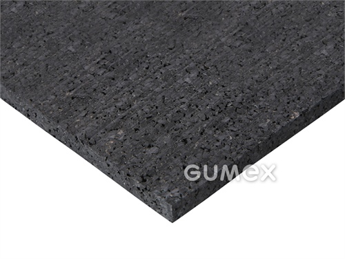 ELASTON-ELTEC GR 850 FS Platte, 10mm, 2000x1000mm, 850kg/m3, elastisch, recyclierter Gummi, schwarz, 